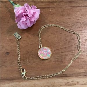 Lily Pulitzer Gold Charm Necklace - Scuba to Cuba